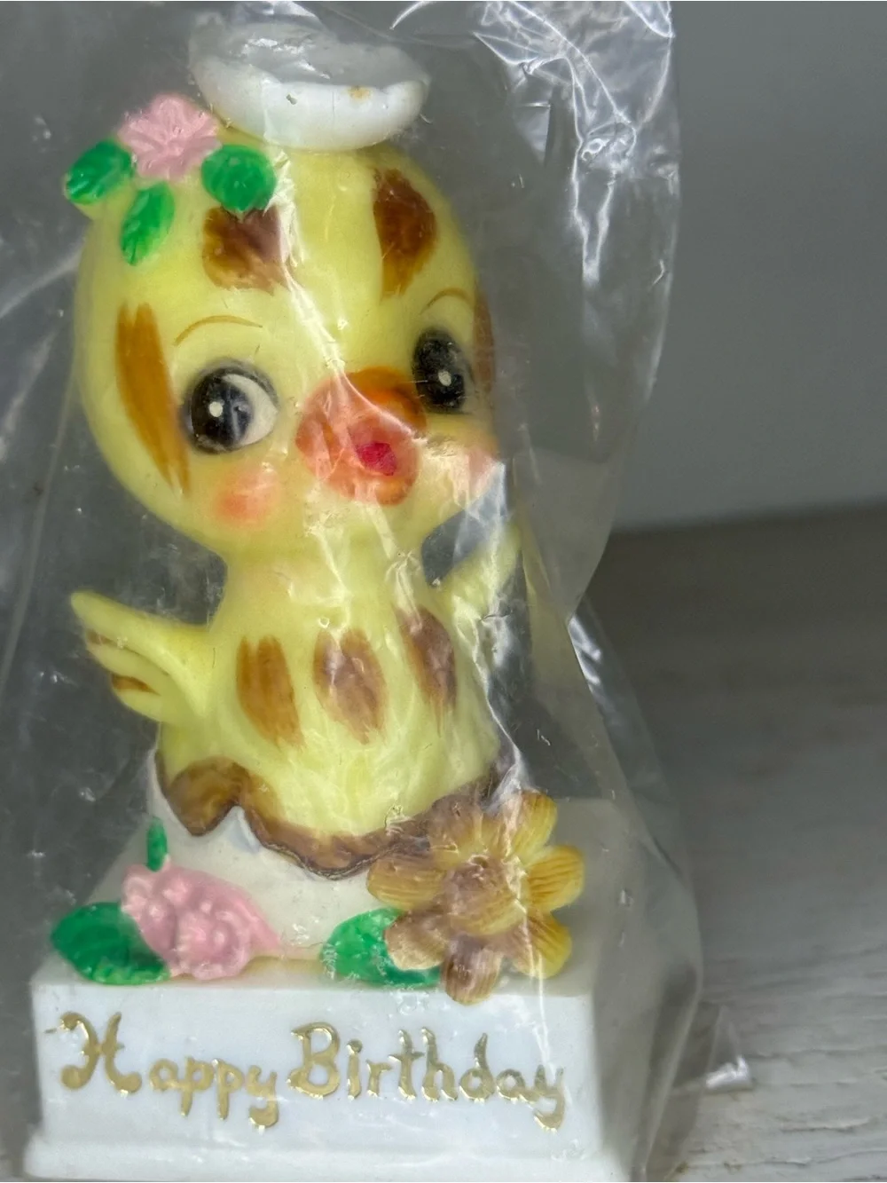 NOS Vintage Happy Birthday Wilton Cake Topper Birthday Chicken MCM Kitschy